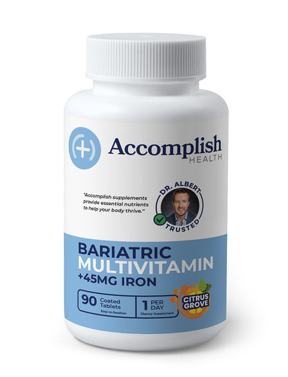 Bariatric Multivitamin | 45 mg Iron | Citrus Grove | Scented Tablet | 90 Count