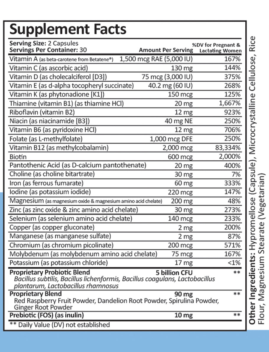 Prenatal Bariatric Multivitamin | Capsule | 60 Count