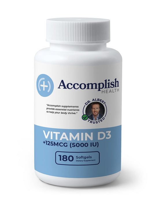 Vitamin D3 | 125 mcg (5000 IU) | Softgel | 180 Count