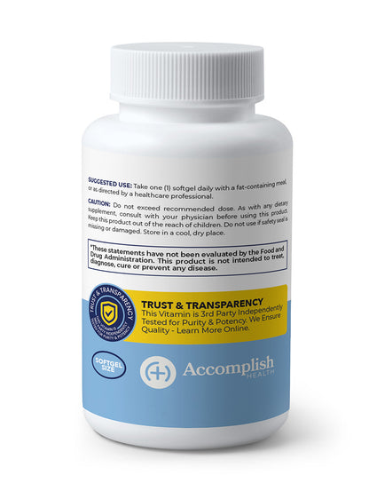 Vitamin D3 | 125 mcg (5000 IU) | Softgel | 180 Count